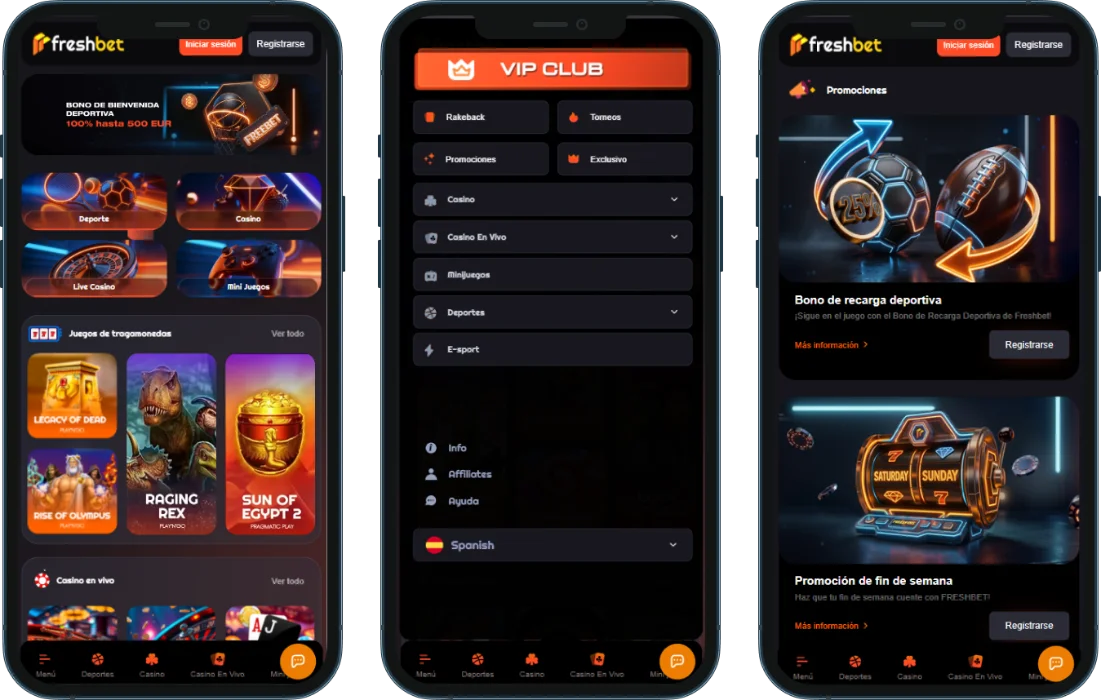 Freshbet: Versión Móvil